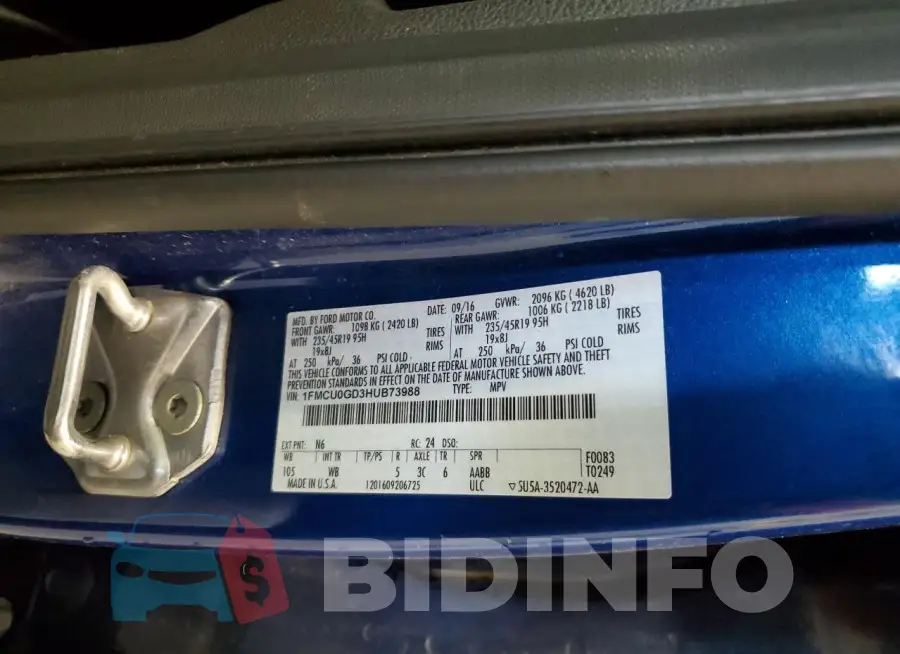 1FMCU0GD3HUB73988 Photo# 13