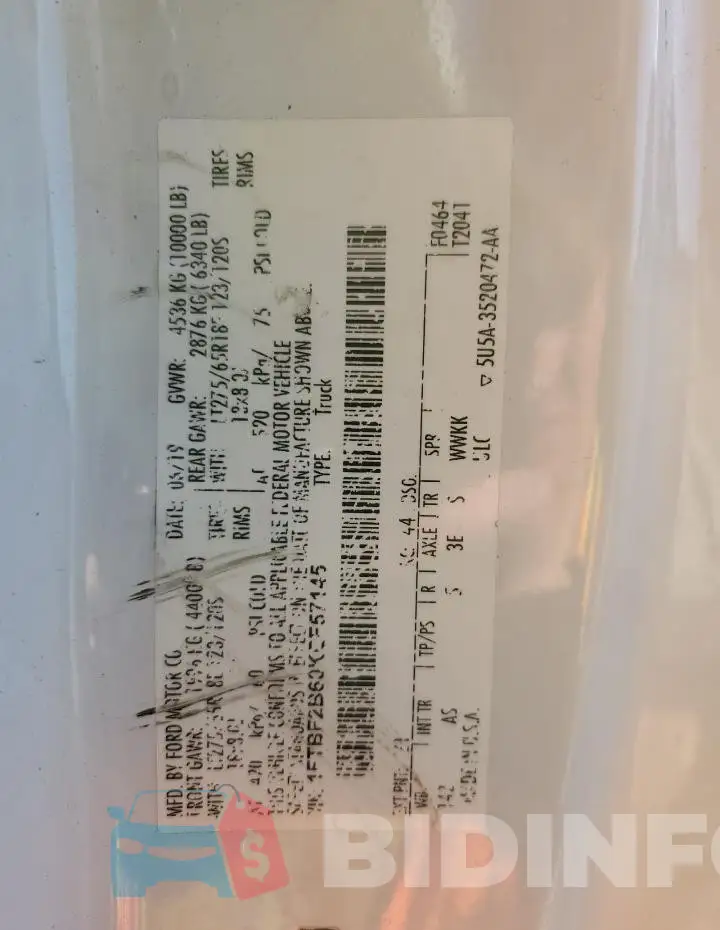 1FTBF2B60KEF57145 Photo# 12