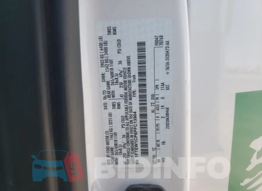 1FTEW1CP8PFC13904 Photo# 12