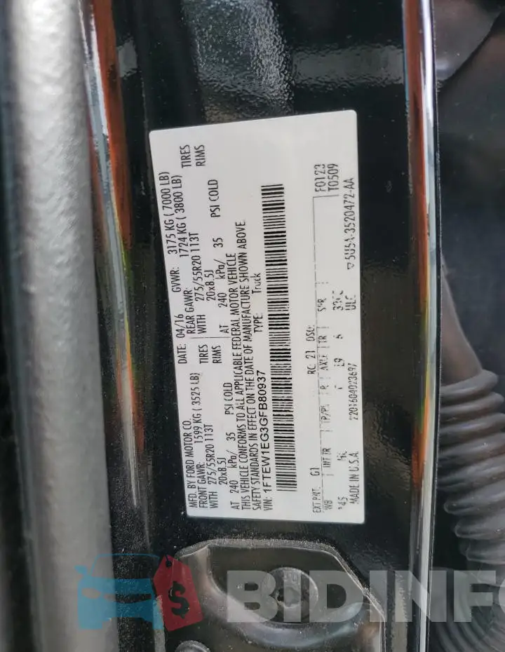 1FTEW1EG3GFB80937 Photo# 12