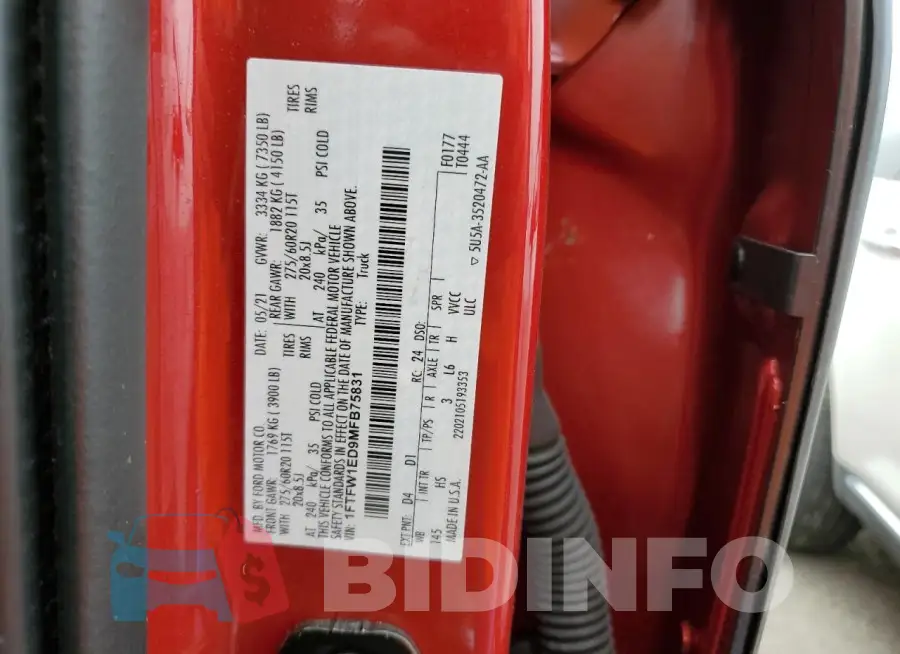 1FTFW1ED9MFB75831 Photo# 13