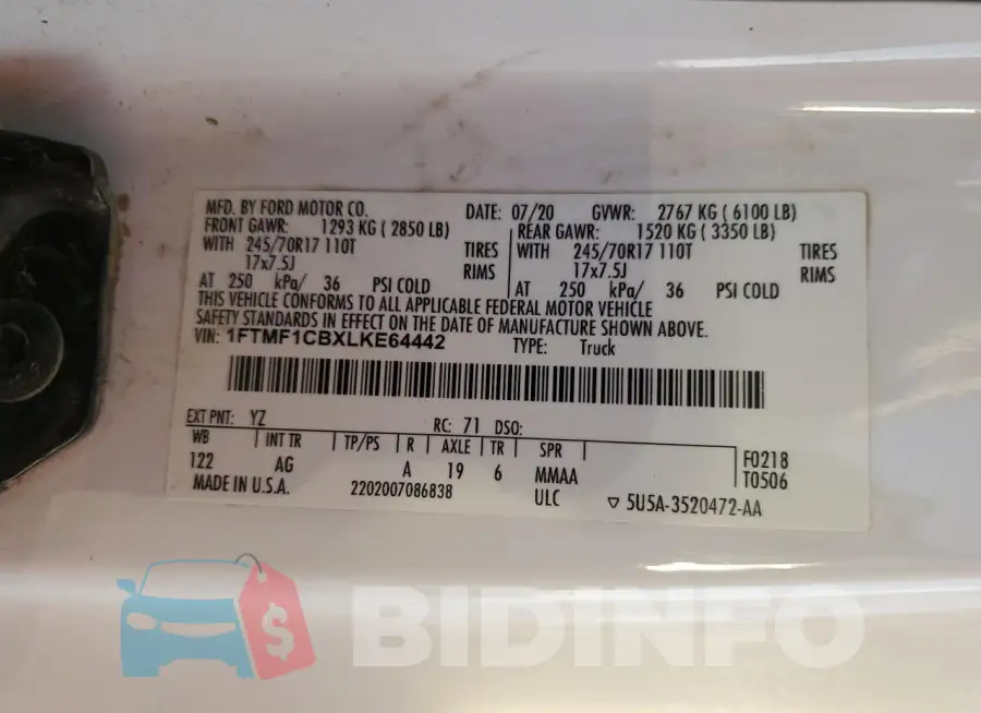 1FTMF1CBXLKE64442 Photo# 12