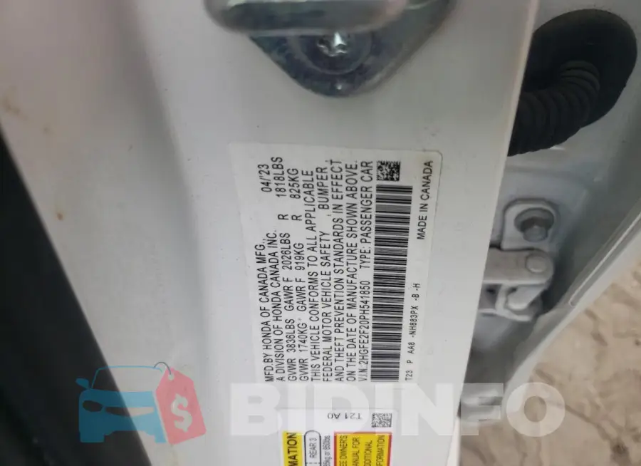 2HGFE2F20PH541850 Photo# 12