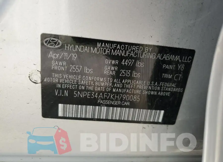 5NPE34AF7KH790085 Photo# 13