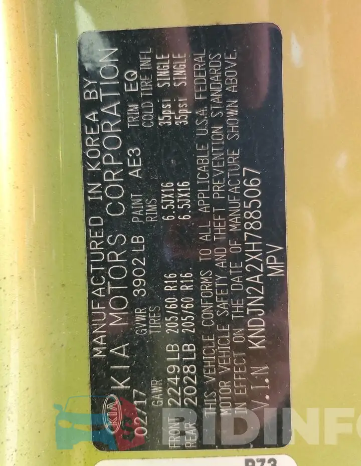 KNDJN2A2XH7885067 Photo# 14