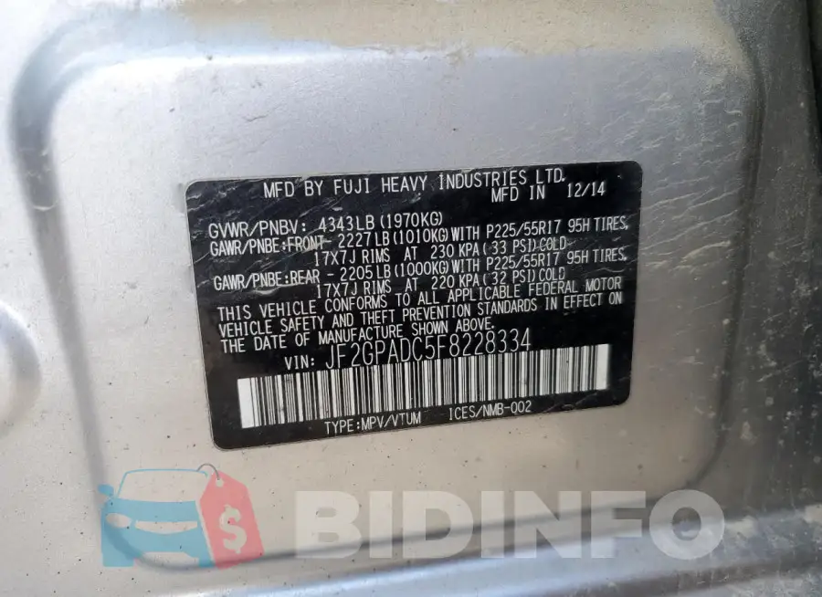 JF2GPADC5F8228334 Photo# 12