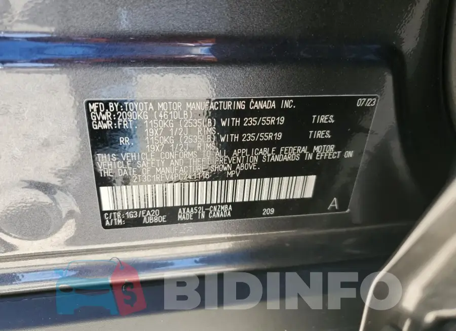 2T3C1RFV4PC241116 Photo# 13