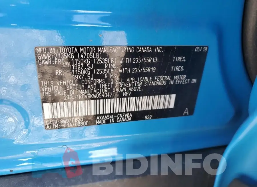 2T3J1RFV9KW054047 Photo# 13