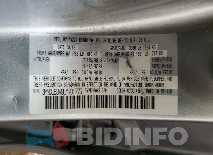 3MYDLBJV9LY701775 Photo# 12