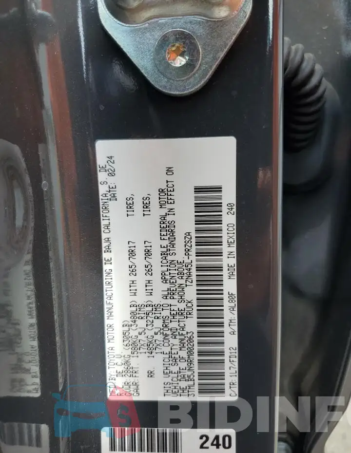 3TMLB5JN9RM002063 Photo# 12