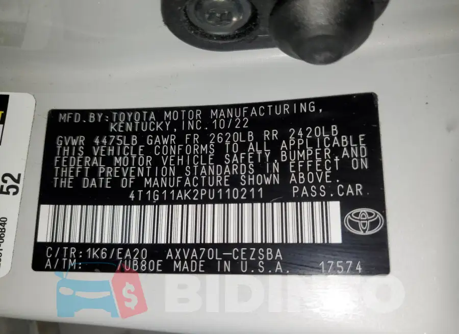 4T1G11AK2PU110211 Photo# 12