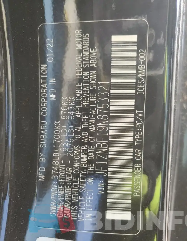 JF1ZNBF19N8753321 Photo# 13