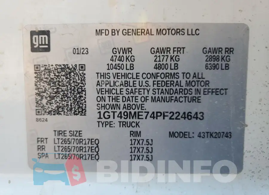 1GT49ME74PF224643 Photo# 12