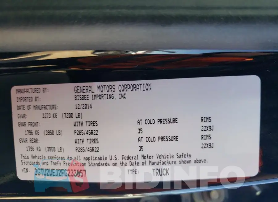 3GTU2WEJ2FG233057 Photo# 12