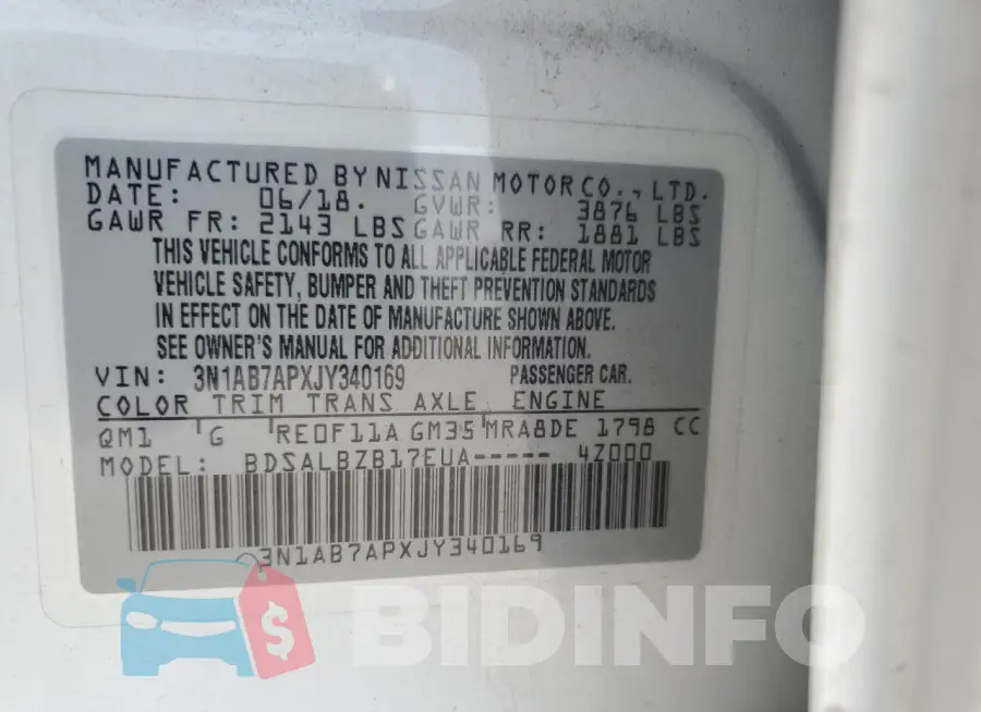 3N1AB7APXJY340169 Photo# 12
