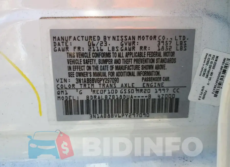 3N1AB8BV6PY297090 Photo# 13