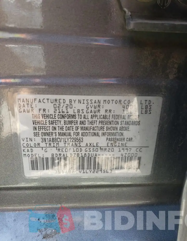 3N1AB8CV1LY229563 Photo# 12