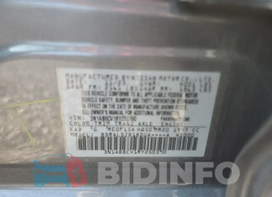 3N1AB8CV1RY250390 Photo# 12