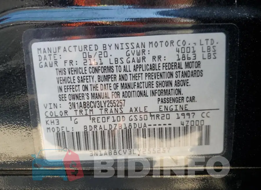 3N1AB8CV3LY255257 Photo# 12