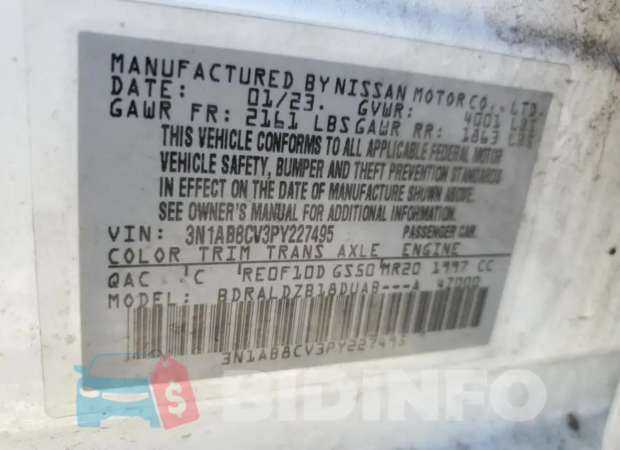 3N1AB8CV3PY227495 Photo# 12