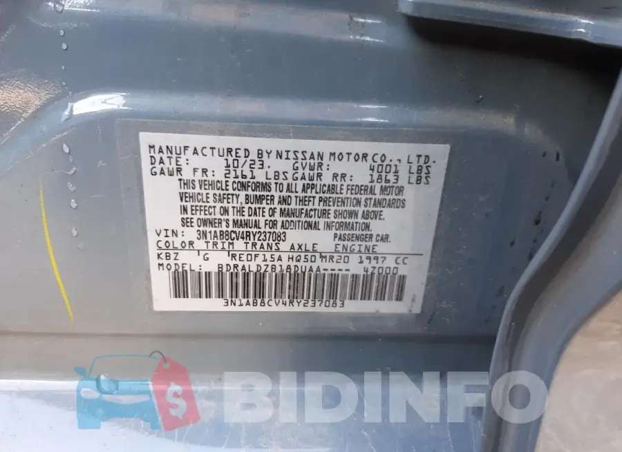 3N1AB8CV4RY237083 Photo# 13