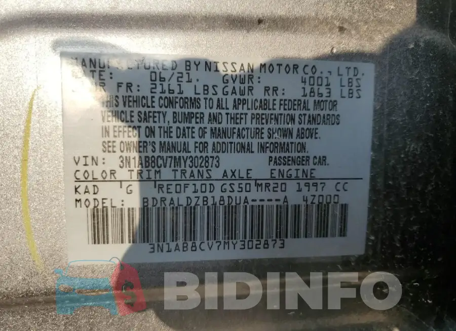 3N1AB8CV7MY302873 Photo# 12