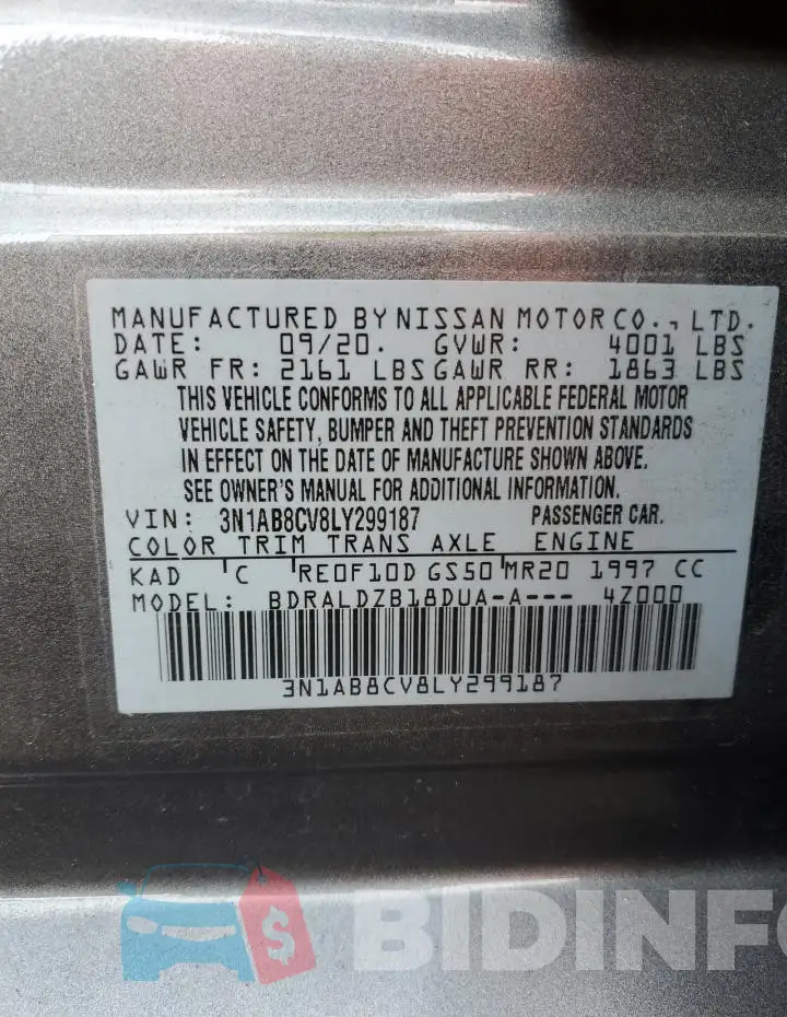 3N1AB8CV8LY299187 Photo# 12