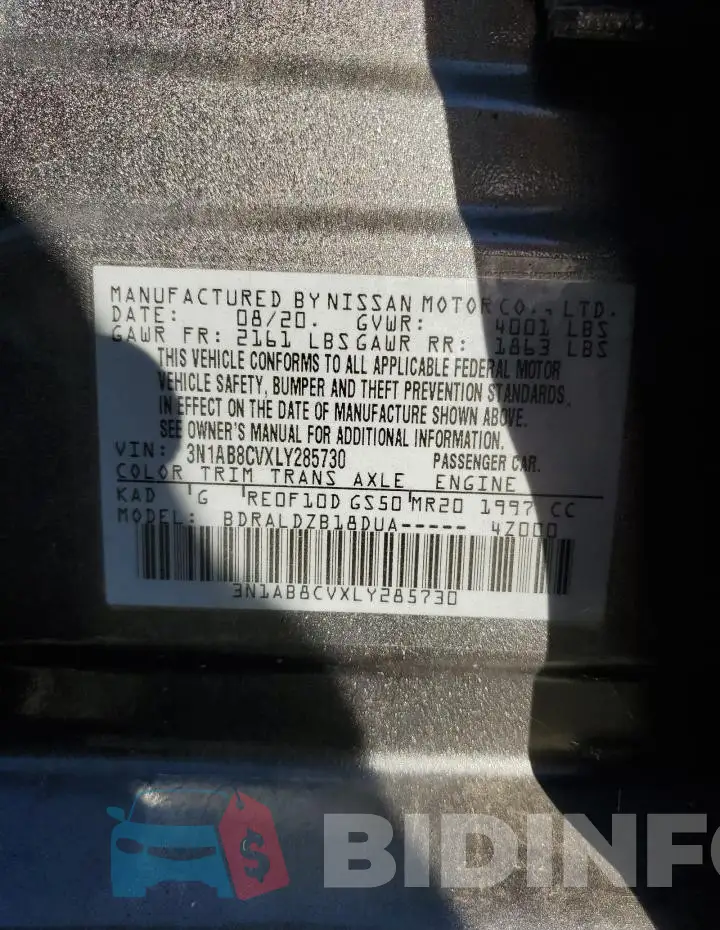 3N1AB8CVXLY285730 Photo# 12