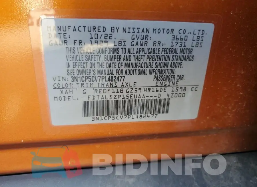 3N1CP5CV7PL482477 Photo# 12