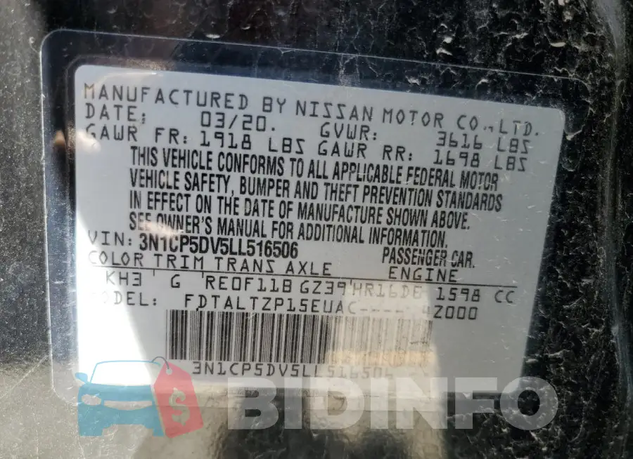 3N1CP5DV5LL516506 Photo# 14