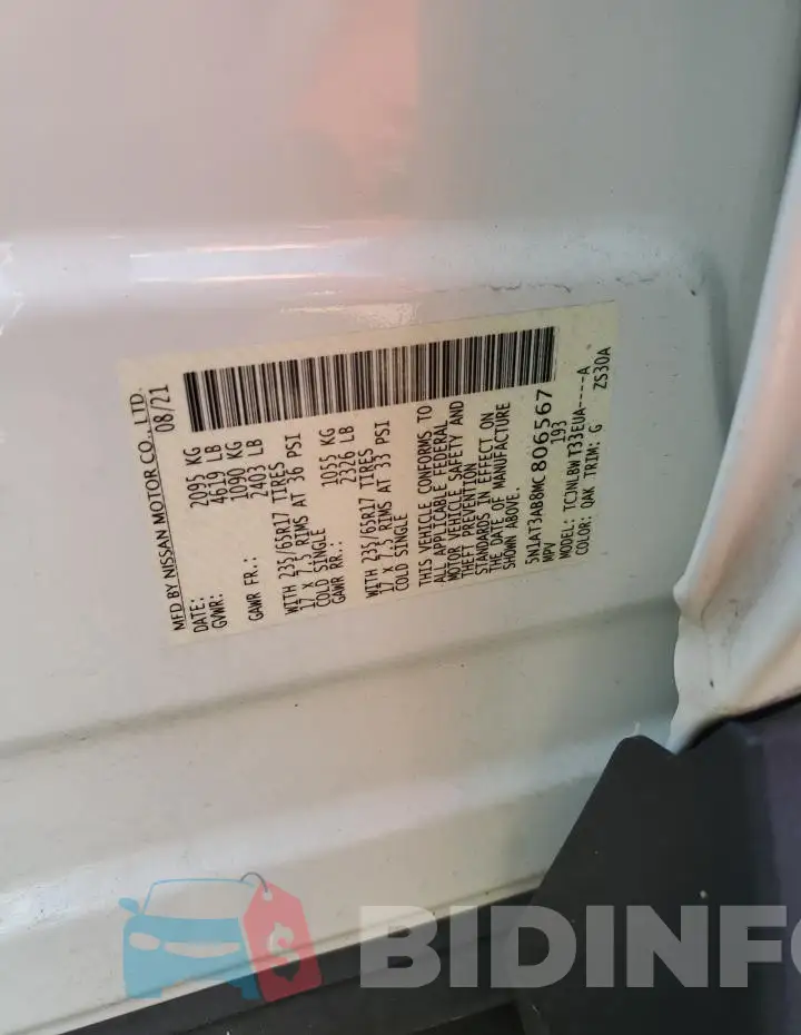 5N1AT3AB8MC806567 Photo# 13