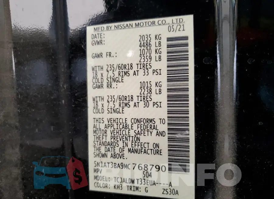 5N1AT3BA9MC768790 Photo# 13