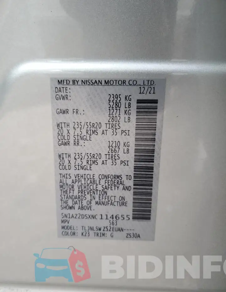 5N1AZ2DSXNC114655 Photo# 13