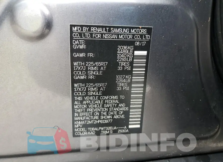 KNMAT2MT2HP613977 Photo# 14