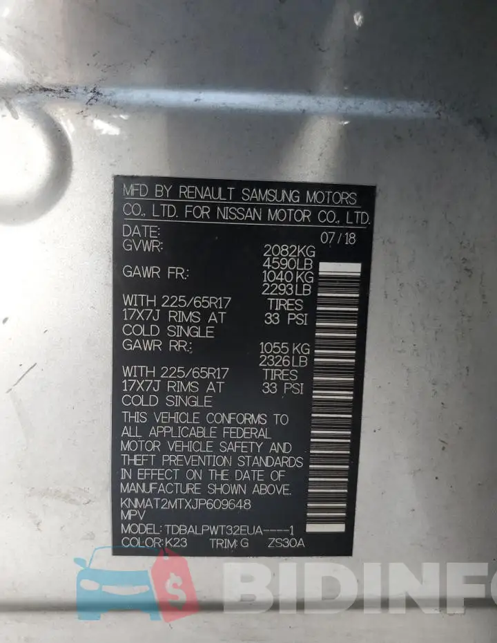 KNMAT2MTXJP609648 Photo# 14