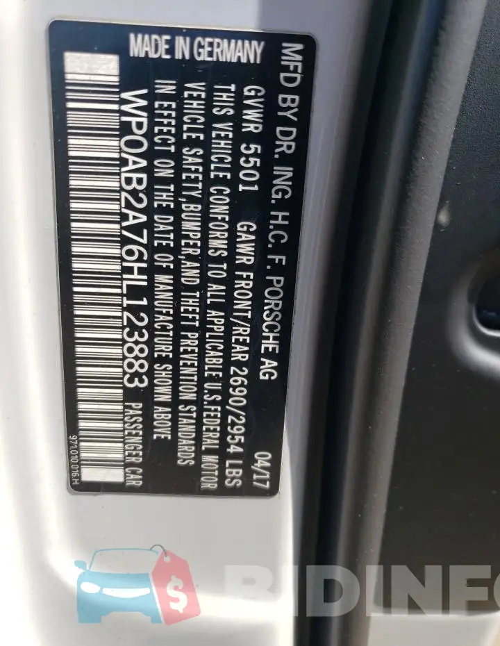 WP0AB2A76HL123883 Photo# 12