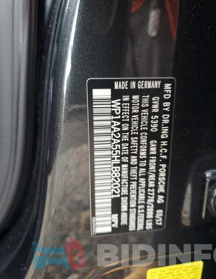 WP1AA2A55HLB82021 Photo# 13