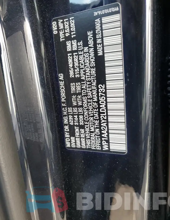 WP1AA2AY2LDA05732 Photo# 14