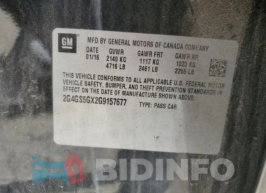 2G4GS5GX2G9157677 Photo# 12