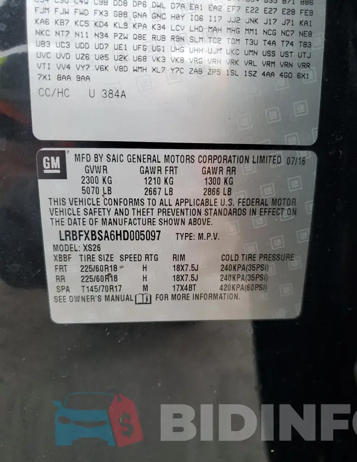 LRBFXBSA6HD005097 Photo# 13