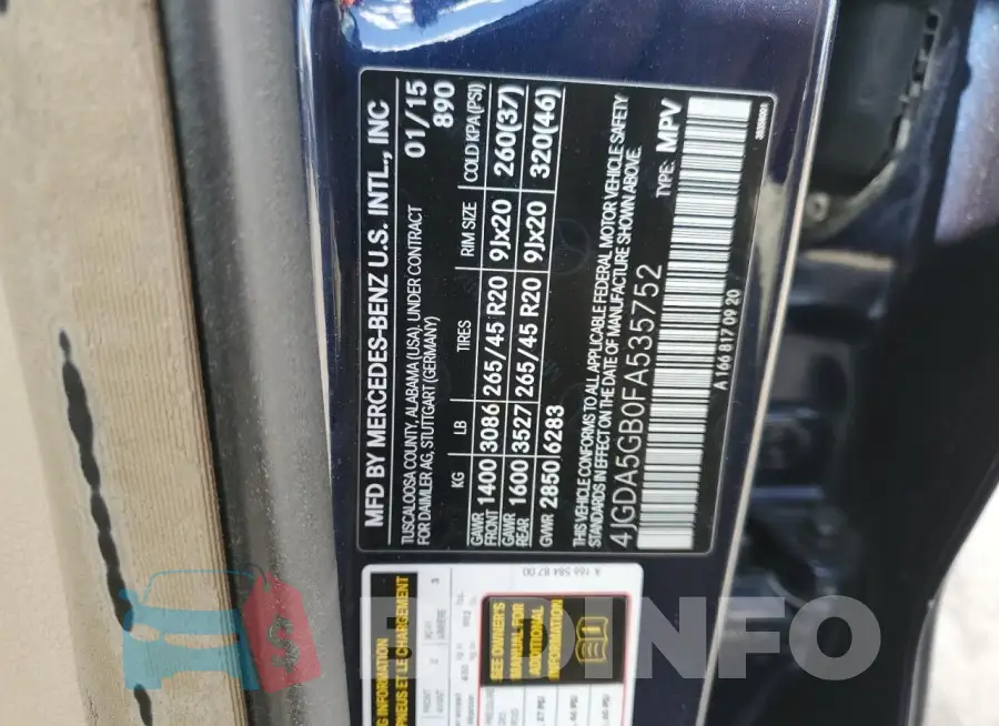 4JGDA5GB0FA535752 Photo# 14
