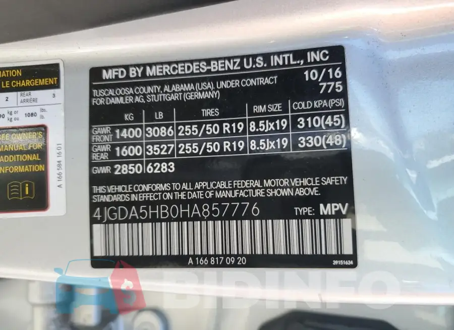 4JGDA5HB0HA857776 Photo# 13