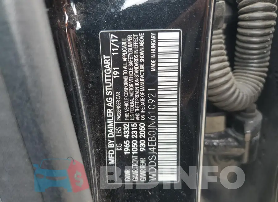 WDDSJ4EB0JN610921 Photo# 12