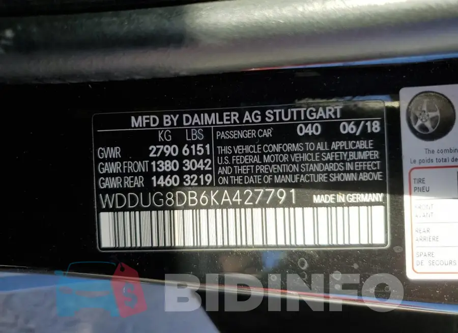 WDDUG8DB6KA427791 Photo# 12