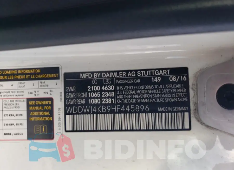 WDDWJ4KB9HF445896 Photo# 12
