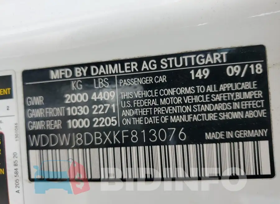 WDDWJ8DBXKF813076 Photo# 12