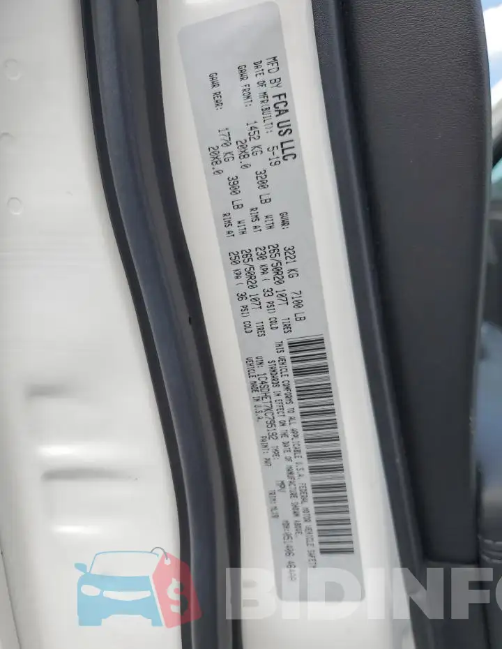 1C4SDHET7KC795192 Photo# 14