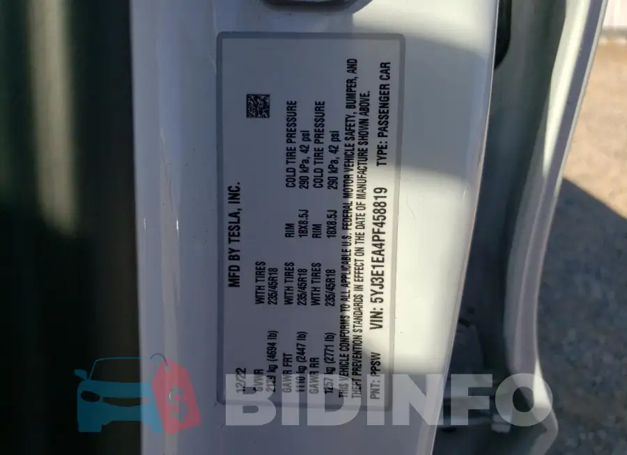 5YJ3E1EA4PF458819 Photo# 13