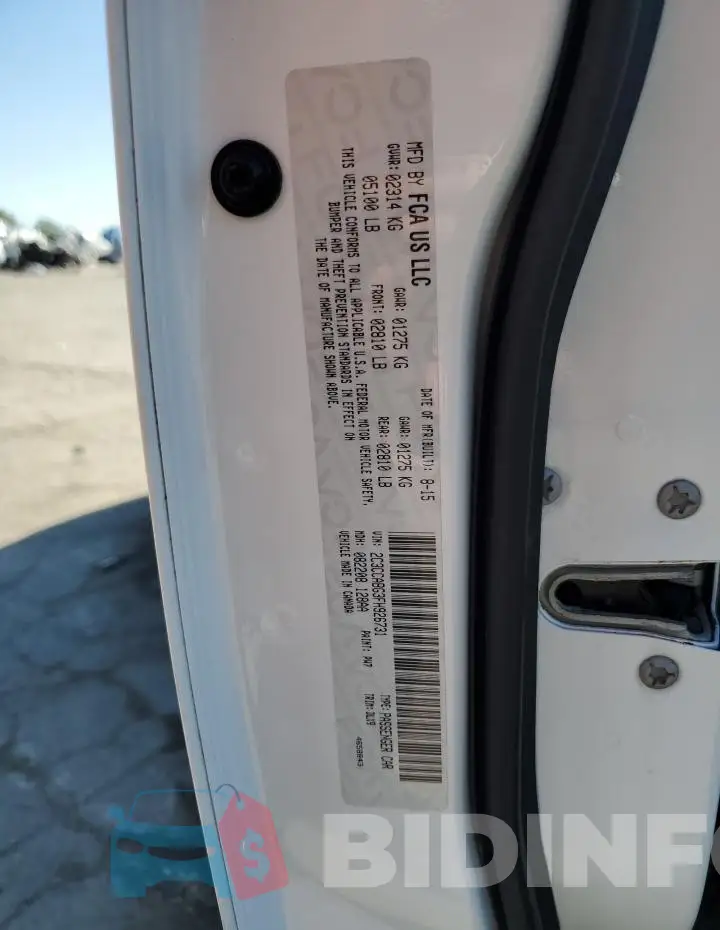 2C3CCABG3FH926731 Photo# 12