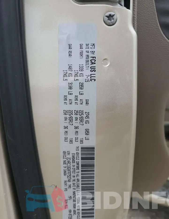 2C4RC1BGXFR752740 Photo# 14